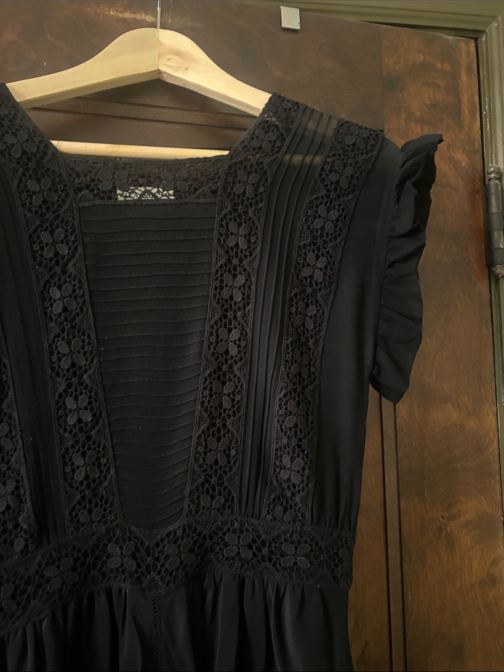 Ulla Johnson Black Lace-Trim Dress - Elegant - Picture 3 of 11